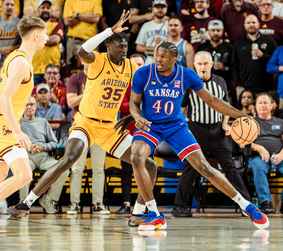 Jayhawks rally after Self’s early ejection, but fall short in loss to Arizona State